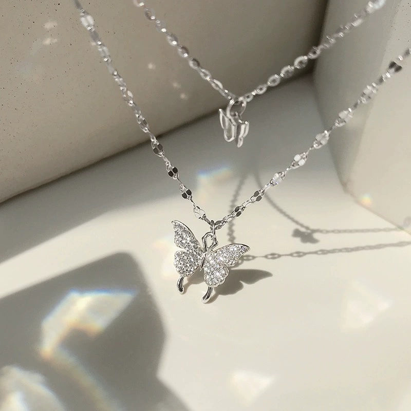 Bardos Luxury Double Butterfly Necklace