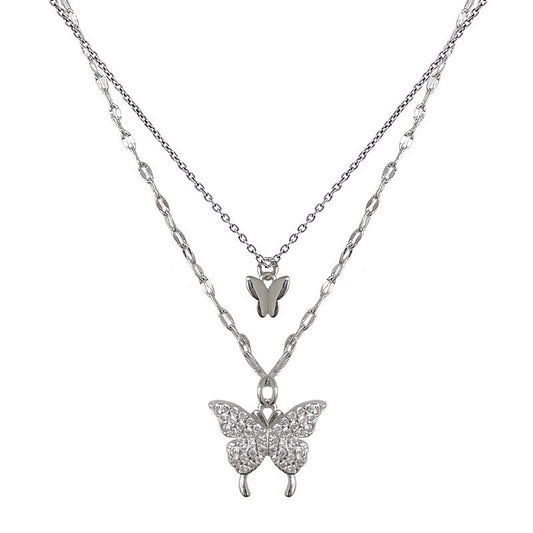 Bardos Luxury Double Butterfly Necklace