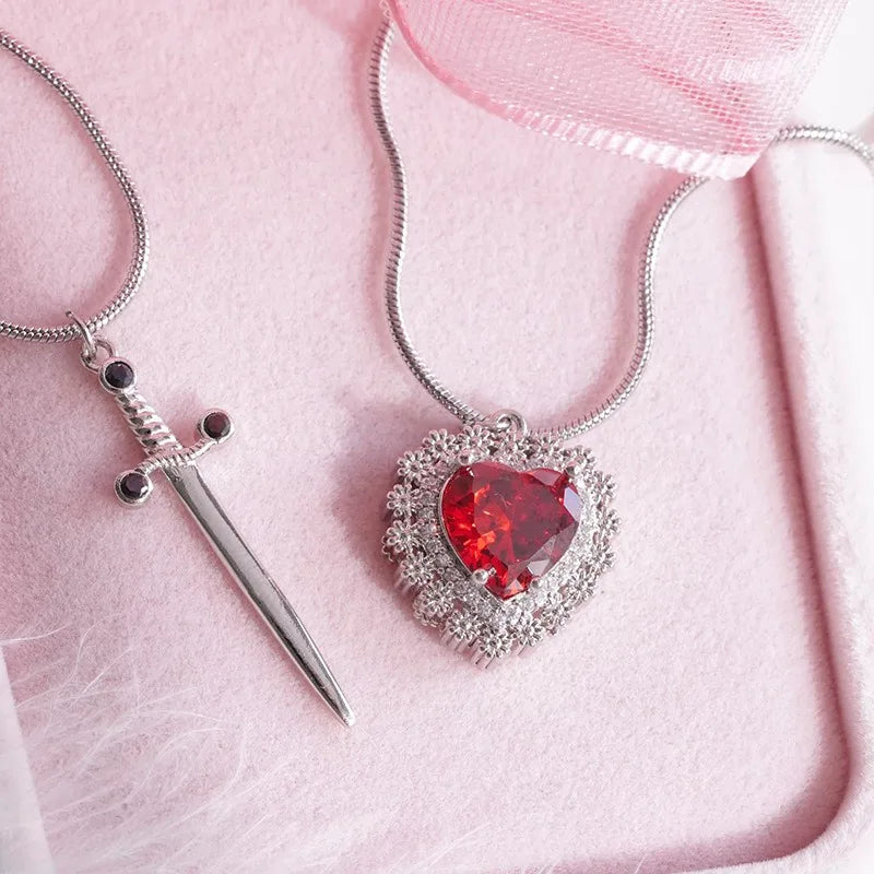 Bardos Sword & Heart Necklace